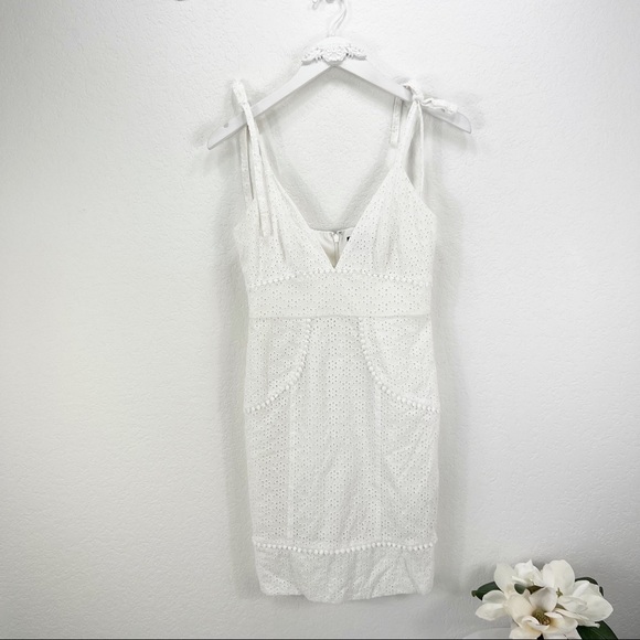 Majorelle White Tie Strap Eyelet Dress Revolve Size Small S - Picture 2 of 6